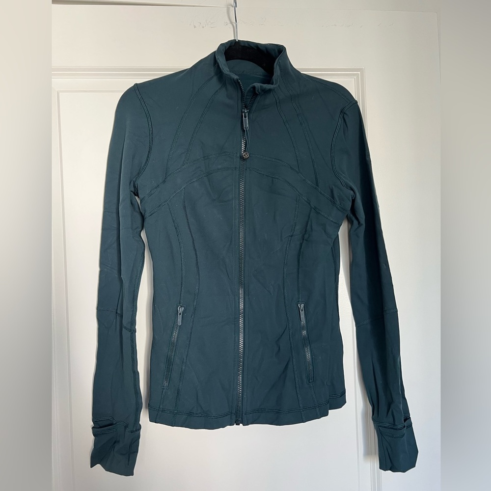 Women's dark Teal Lululemon define jacket